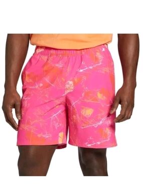 The North Face Men's Hot Pink & Orange Print Swim Trunks